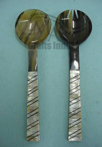 Ensemble de cuillères en bois et corne naturelle de haute qualité comprenant une fourchette pour mesurer le miel prix d'usine direct - Product Image 5