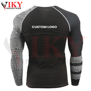 Protección solar Cómodo Transpirable Super Stretch MMA Rash Guard Logotipo personalizado Adultos Fitness Wear Rash Guard - Product Image 3
