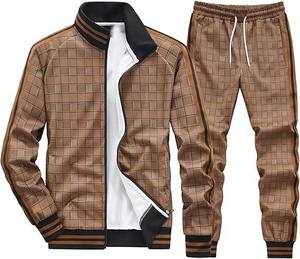 Nueva llegada de los hombres de invierno con capucha sólido impreso chándal ropa deportiva pantalón chaqueta 2 piezas conjunto 100% algodón - Product Image 3