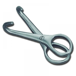 Crochet à œil double à bout arrondi en acier inoxydable réutilisable de haute qualité pour le bétail, l'élevage, l'obstétrique vétérinaire et l'équipement chirurgical - Product Image 1