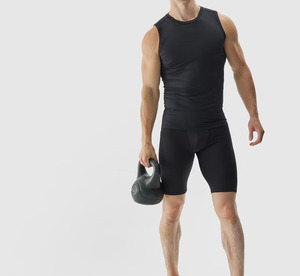 Singlet de musculation personnalisé OEM, polyester, compression, débardeur de sport, haut de sport, veste de course pour hommes - Product Image 5