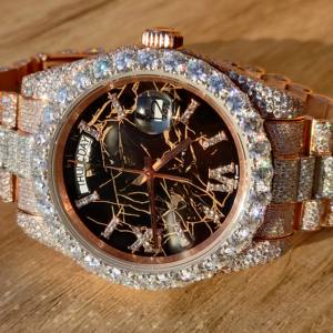 Reloj de Diamantes Moissanite para Hombre, Estilo Hip Hop, con Incrustaciones de Moissanite, Claridad VVS, para Raperos - Product Image 3