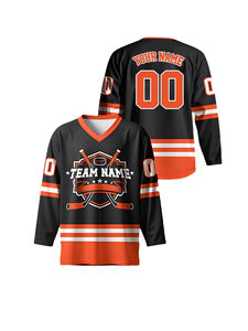 Camisetas de hockey por sublimación con logotipo personalizado, uniforme deportivo OEM de alta calidad para jóvenes y adultos, precio barato, ropa de hockey sobre hielo - Product Image 3