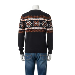 Suéter de algodón y poliéster anticontracción para otoño, suéter transpirable suave de peso pesado, ropa informal para hombres y mujeres, ropa de calle de invierno - Product Image 1