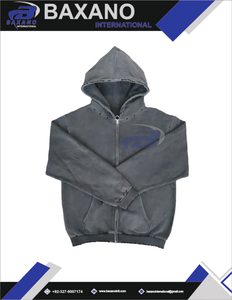 Sudadera con capucha corta con cremallera para mujer, gris, estilo vintage lavado, streetwear, 100% algodón, oversize, cortavientos, Y2K - Product Image 4