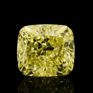 Fantaisie Jaune Naturel pour Certifié 0.50 Carat Coussin Coupe Modifié Brillant Lâche 100% Naturel pour la Fabrication de Bijoux Exportation Inde - Product Image 2