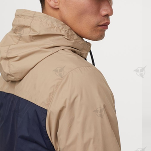 Pull Veste coupe-vent en polyester imperméable Vente en gros Coupe-vent pas cher Personnalisation OEM Respirant Prix bon marché - Product Image 4