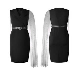 Robes midi élégantes en satin pour femmes, à manches courtes, col en V, taille naturelle et imprimé floral – Vente en gros - Product Image 5