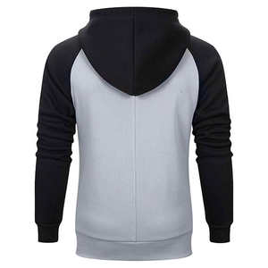 Sudadera con capucha de manga raglán de algodón 100% de peso pesado polar con logotipo personalizado al por mayor sudaderas con capucha empalmadas de gran tamaño proveedor para hombres - Product Image 2