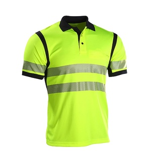 เสื้อโปโลทำงานนิรภัยผ้าโพลีคอตตอนสีสะท้อนแสงสำหรับงานก่อสร้าง - Product Image 1