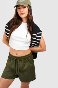 Pantalones cortos de chándal informales a la moda para mujer, venta al por mayor, pantalones cortos elásticos de cintura alta para correr, algodón, Color sólido, pantalones cortos de chándal en blanco, transpirables - Product Image 2