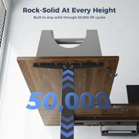 Bureau d'angle électrique en L à trois moteurs, capacité de charge 150 kg, avec 3 pieds, hauteur réglable, cadre de bureau en forme de L