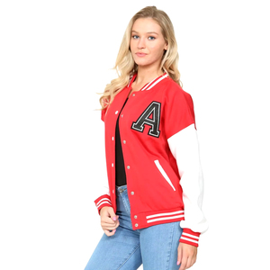 แจ็กเก็ตผ้ากำมะหยี่แขนยาวสำหรับผู้หญิงคุณภาพระดับพรีเมี่ยมผ้ากำมะหยี่ถักระบายอากาศได้ดีผ้ากำมะหยี่ปักอักษร - Product Image 5