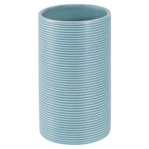 Portaspazzolino in gres Spirella 'Tube Ribbed' blu 6 x 10,5 cm - Product Image 1