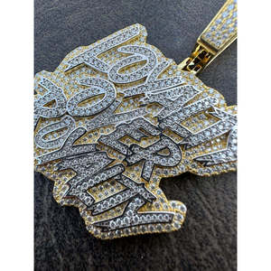 Pendentif personnalisé SHREYA DIAM en moissanite taille brillant, serti griffes, en argent 925 plaqué or, style hip-hop, breloque unisexe - Product Image 3