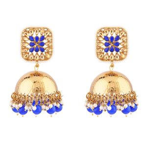 Indian Wholesale Jewelry Floral Designer Wedding Crystal Kundan Bridal Dangle Jhumka <b>Earring</b> Indian Jewelry Set <b>For</b> <b>women</b> - Product Image 1