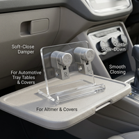 Table de voiture robuste en acier inoxydable avec amortisseur rotatif, couple réglable de précision 10 kgf.cm et fonctionnement silencieux et fluide