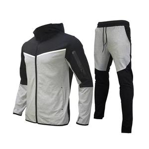 Chándal Unisex con logotipo personalizado, chándal de Color sólido, venta al por mayor, 2 piezas - Product Image 2