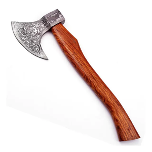 Hacha vikinga de acero de Damasco de nuevo diseño de alta calidad personalizada al por mayor, hacha Tomahawk, hachas multifunción con mango de madera para hombres - Product Image 1