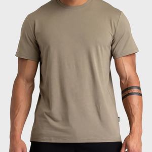 T-shirt surdimensionné vierge personnalisé pour hommes vêtements de rue à séchage rapide hip hop T-shirt uni à manches courtes pour hommes - Product Image 1