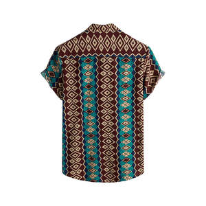 Camisas de playa informales de moda para hombres Blusa de manga corta con estampado Hawaiano hecha de franela cómoda - Product Image 5