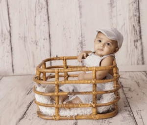 ตะกร้าหวายขายส่ง ของขวัญ ตะกร้าเด็กทารกสานมือจากหญ้าทะเล ตะกร้าเด็กทารกทรงโมเสสขนาดใหญ่ ตะกร้าผ้าเด็กทารกสานจากเชือกไม้ไผ่ - Product Image 4