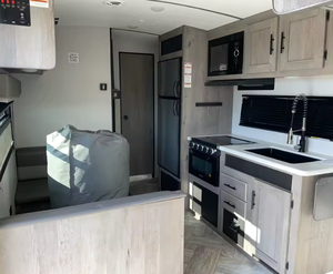 Used 2021 Keystones RVs Springdale 260TBWE Modern 28ft Aluminum Lightweight Travel <b>Trailer</b> with 9 Person Capacity Ready Ship - Product Image 3