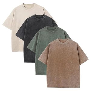 T-shirts personnalisés unisexe en coton 100% 230 GSM, coupe oversize, décontractés, vierges, style vintage délavé à l'acide - Product Image 5