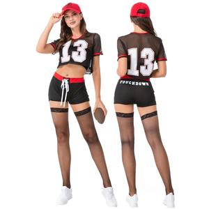 Lencería Sexy para mujer, uniformes de porristas de fútbol americano para bebés, traje de Cosplay, traje de Rugby para chica, trajes deportivos, pantalones cortos, Top - Product Image 1