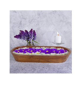 Bougie en bois moderne bol à pâte aspect naturel pour la décoration décoration de Noël maison bol à pâte en bois bougie - Product Image 4