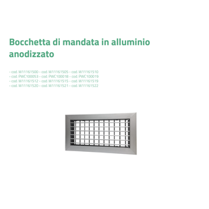 Boquilla de Salida de Aluminio Anodizado para Sistemas de Aire Acondicionado Tecnosystemi Group, Producto de Rejilla y Difusor - Product Image 2