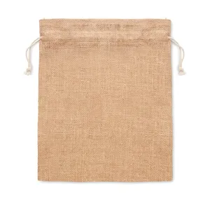 Bolsa Pequeña de Yute Natural, Bolsas Deportivas Promocionales Sostenibles con Cordón, Artículos de Yute para Merchandising - Product Image 2