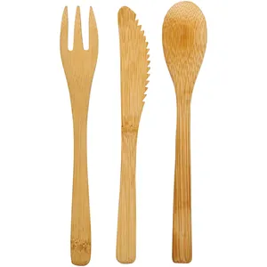 Juego de Cubiertos Ecológicos de Bambú Celuk para Utensilios de Camping al Aire Libre - Product Image 4