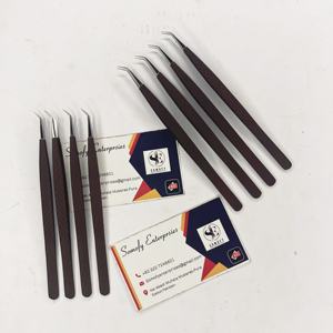 Pinzas de Extensión de Pestañas de Precisión Hechas a Mano con Aislamiento de 45 Grados, Duraderas, de Acero Inoxidable Japonés, Somofy Enterprises - Product Image 4