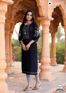 Wholesale Casual Wear Collection Handcrafted Rayon Thread <b>Kurti</b> for Indian & Pakistani Parties - Product Image 2