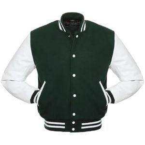 Meilleures vestes de baseball de haute qualité pour hommes Vente en gros Veste universitaire unie avec décoration brodée Position du logo avant - Product Image 3