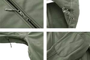 Offre Spéciale hommes hiver extérieur veste imperméable respirant coupe-vent Softshell conception capuche léger tissu matériel en gros - Product Image 6