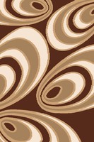 Alfombra Turca de Cachemira Afelpada Adiva, Tejido Plano Jacquard, Hecha a Máquina, Pelo Medio, Reversible, Diseño Abstracto, para Sala de Estar