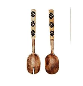 Ensemble de serveurs à salade en bois et résine indiens faits à la main 220 taux d'usine disponible pour les outils à salade - Product Image 2