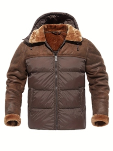 Blouson matelassé en toile pour homme – Qualité supérieure, chaud, imperméable, coupe-vent, design isolant, léger, respirant, personnalisable - Product Image 3