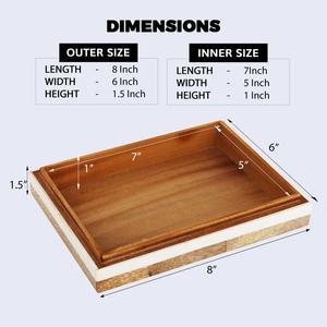 Hot Selling Custom Rectangle Shape <b>Resin</b> Wooden Handmade Europe Durable Jewelry Storage Box Gani Craft Impex Garden Theme <b>Gift</b> - Product Image 6
