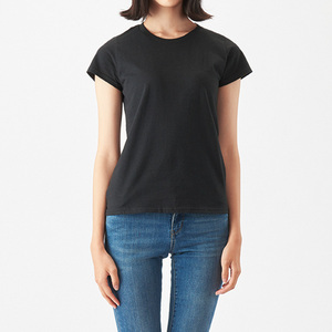 เสื้อยืดแขนสั้นผู้หญิง คอกลม ผ้าฝ้าย ทรงเข้ารูป เรียบง่าย - Product Image 3