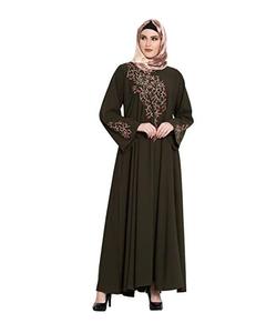 Abaya Informal Negra Personalizada al por Mayor para Mujer, Talla Grande 2025, Estilo Árabe Islámico, Manga Larga, Anti-UV, Transpirable, Secado Rápido, Alta Calidad Musulmana - Product Image 2