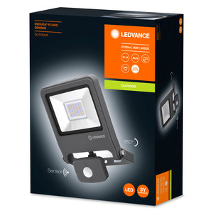Proiettore LED da esterno con sensore di movimento, grigio, 50W, 3000K, IP44 (Ledvance 4058075239593) - Product Image 3
