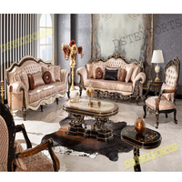 Ensemble de canapés et fauteuils de salon de style européen royal, meubles de luxe professionnels en teck, taille personnalisée, exportations DST