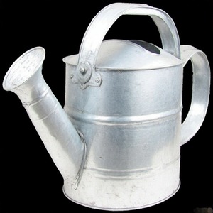 Arrosoir galvanisé de style campagnard français avec buse inclinée et aspect forgé classique - Product Image 5