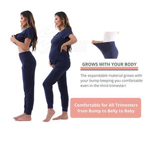 ชุดคลุมท้องสำหรับสตรีมีครรภ์ผ้านุ่มและยืดหยุ่นชุดขัดผิวสำหรับสตรีมีครรภ์ระบายอากาศได้ดีน้ำหนักเบา - Product Image 2