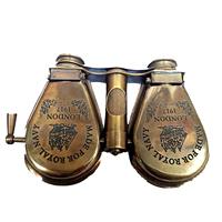 Vintage 1917 Londres Latón Antiguo Ópera Gafas Bolsillo Plegable Monocular Binocular Spyglass para Uso Marino
