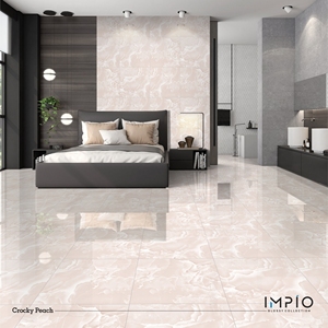 Azulejos de suelo esmaltados de porcelana marrón claro de alta calidad, pulido grande para dormitorio, sala de estar, clásico moderno, demanda Popular - Product Image 3