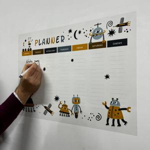 2025 Durable polystyrène électricité statique tenant Surface planificateur hebdomadaire organisateur modèle-19 tableaux blancs tableaux blancs en verre - Product Image 2